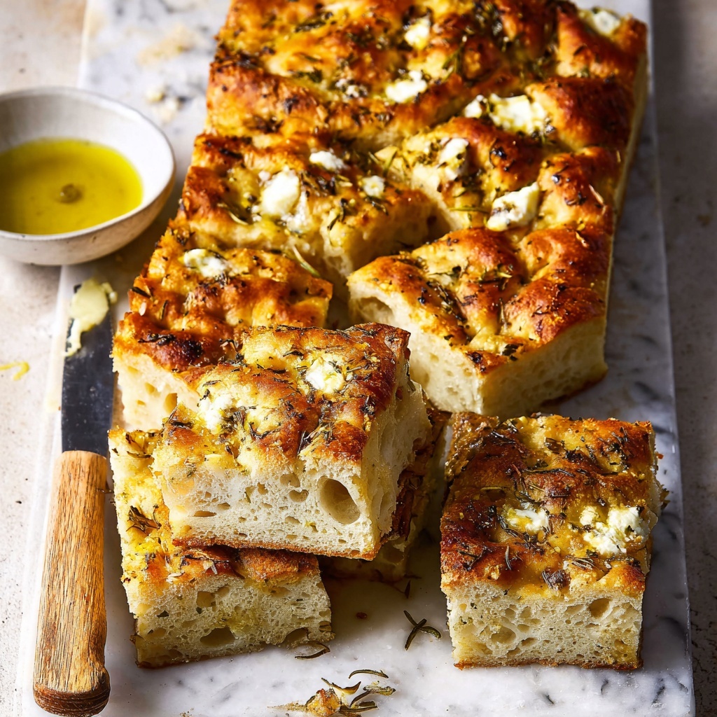 No Knead Cheese Focaccia Recipe - Recipe Image