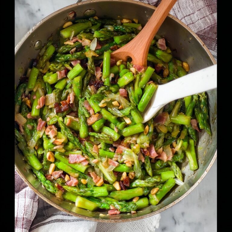 Sauteed Asparagus with Pancetta, Leeks, and Citrus Zest Recipe