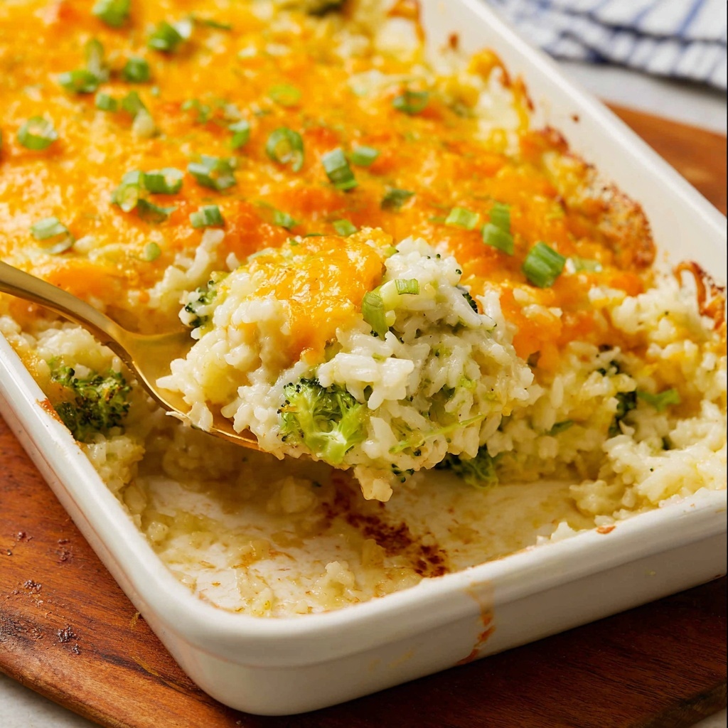 Broccoli Cheese Rice Casserole Recipe - Recipe Image
