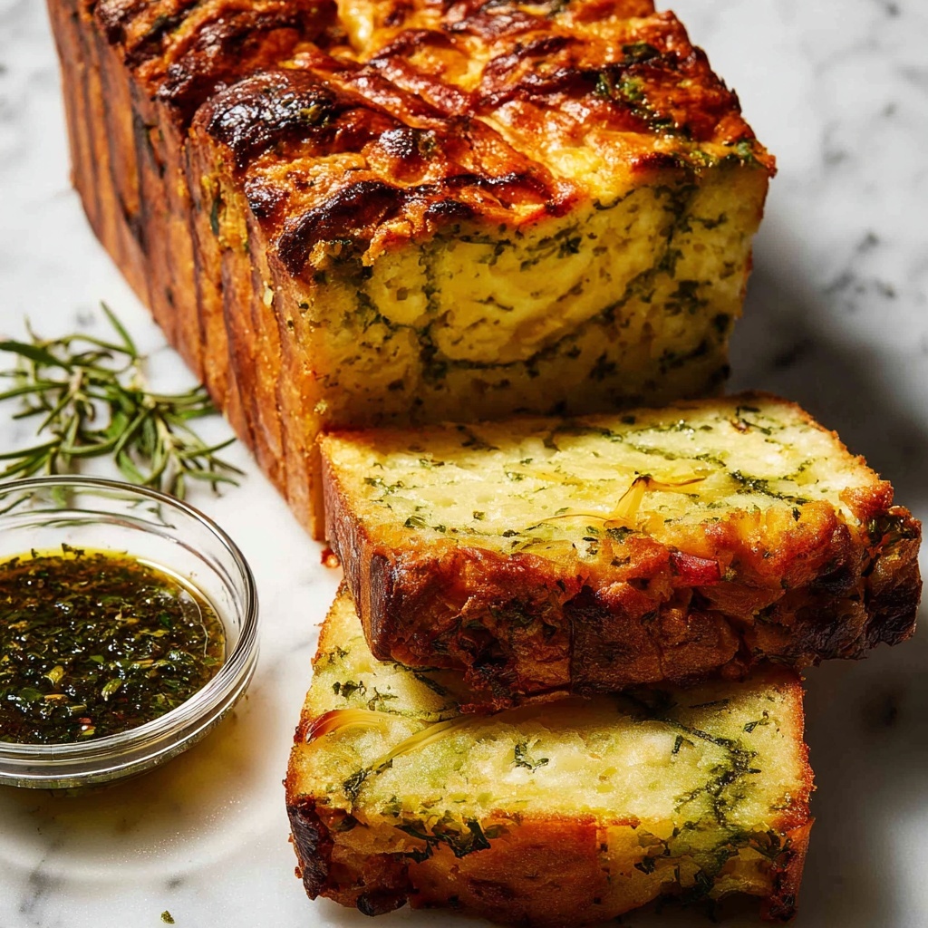 Cheese, Garlic and Herb Quick Bread (No Yeast) Recipe - Recipe Image