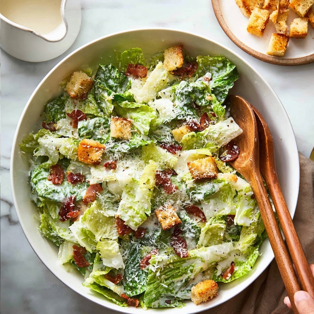 Caesar Salad with Homemade Caesar Dressing and Chicken Recipe - Recipe Image