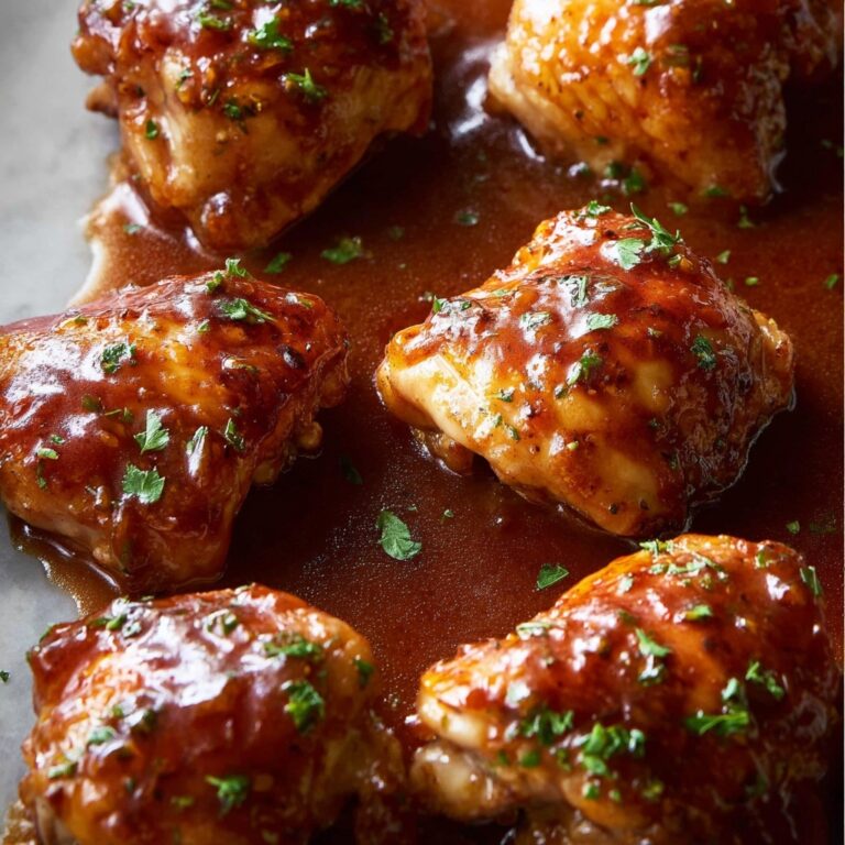 Sticky Baked Chicken Thighs Recipe