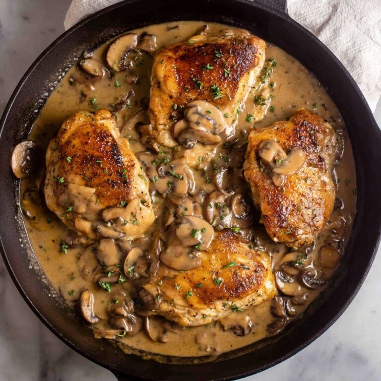 Creamy Chicken with Mushroom Gravy Recipe
