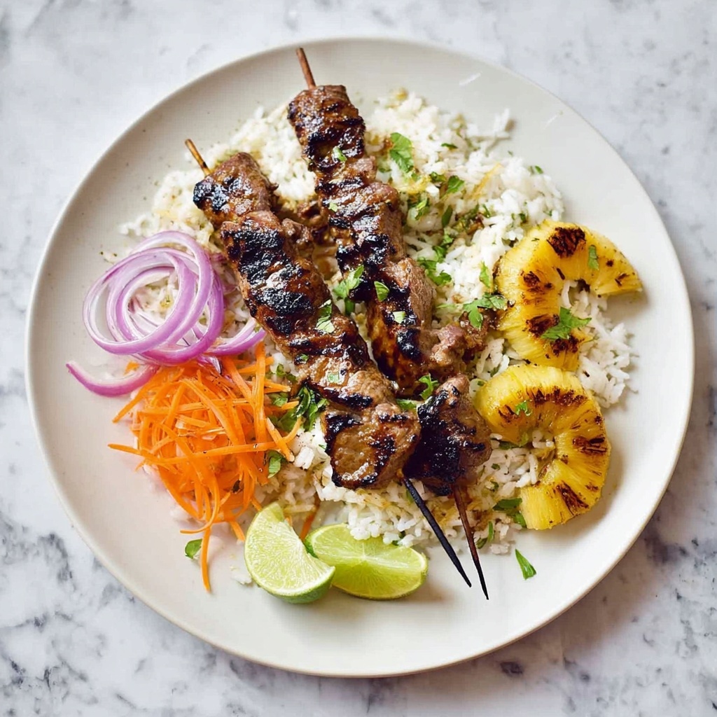 Pineapple Coconut Hawaiian Chicken Skewers Recipe - Recipe Image