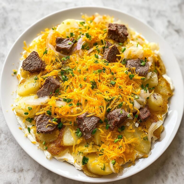 Slow Cooker Steak and Cheddar Potato Casserole Recipe