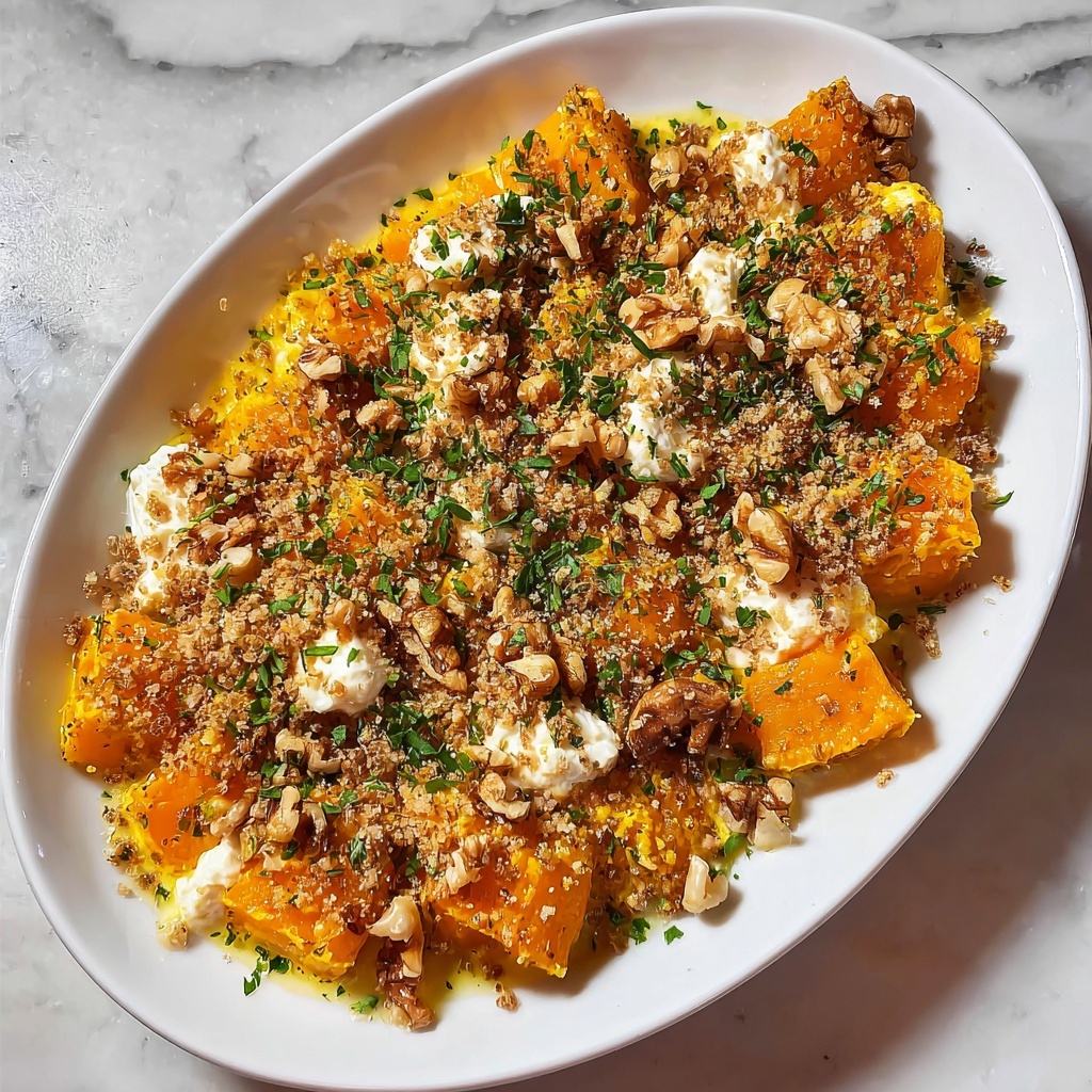 Butternut Squash Casserole with Parmesan, Nutmeg, and Walnuts Recipe - Recipe Image