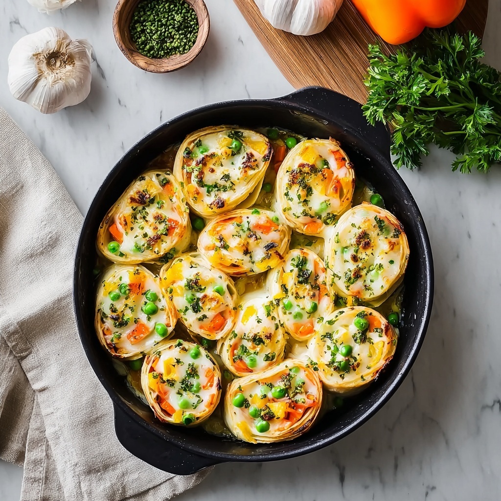 Cheesy Baked Vegetable Rolls Recipe - Recipe Image