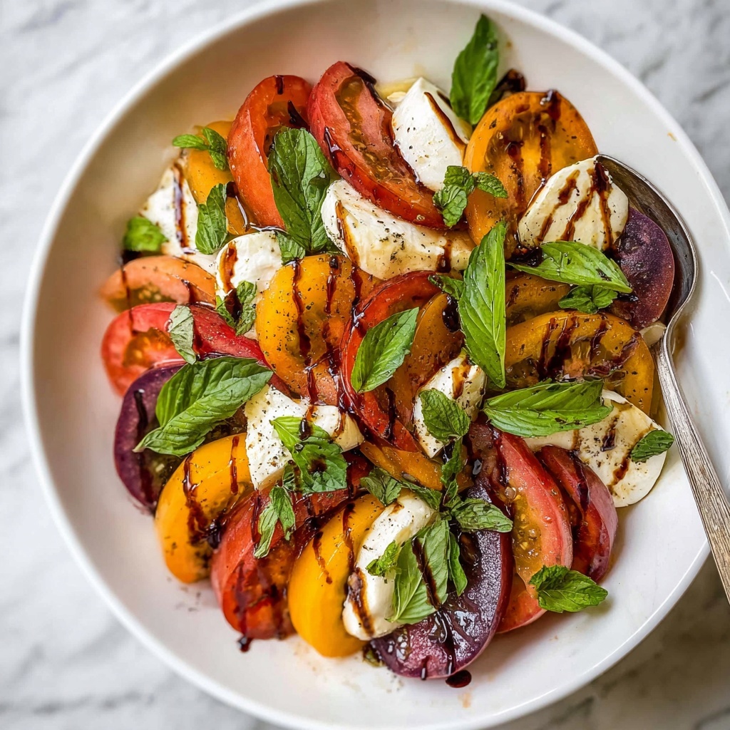 Heirloom Tomato and Stone Fruit Salad with Fresh Mozzarella Recipe - Recipe Image