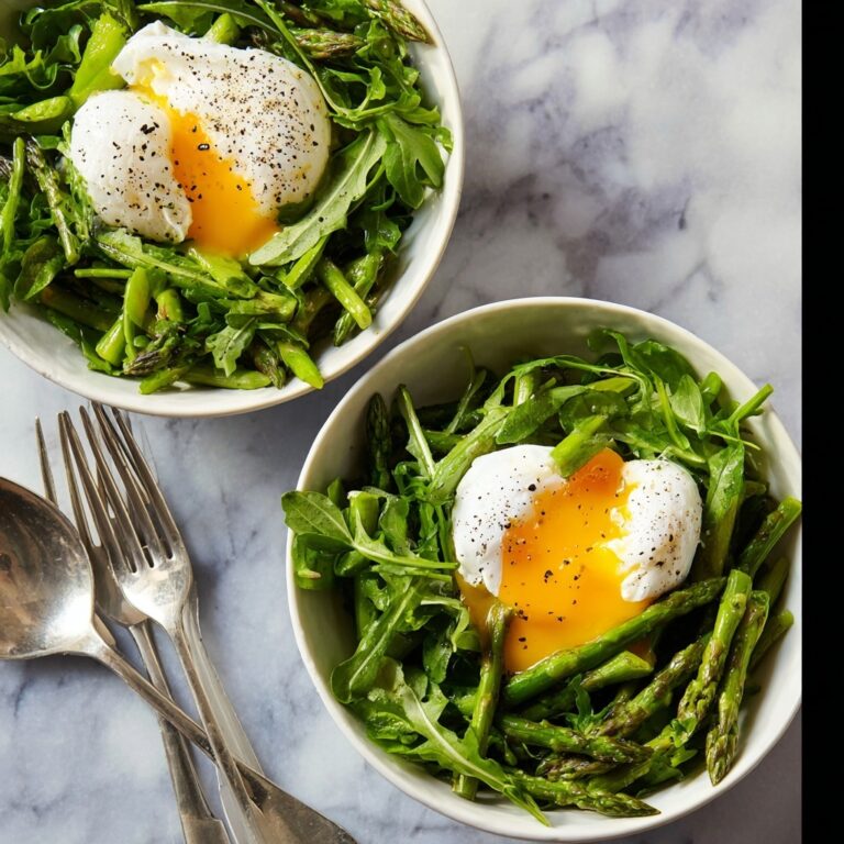 Arugula Asparagus Breakfast Bowl Recipe
