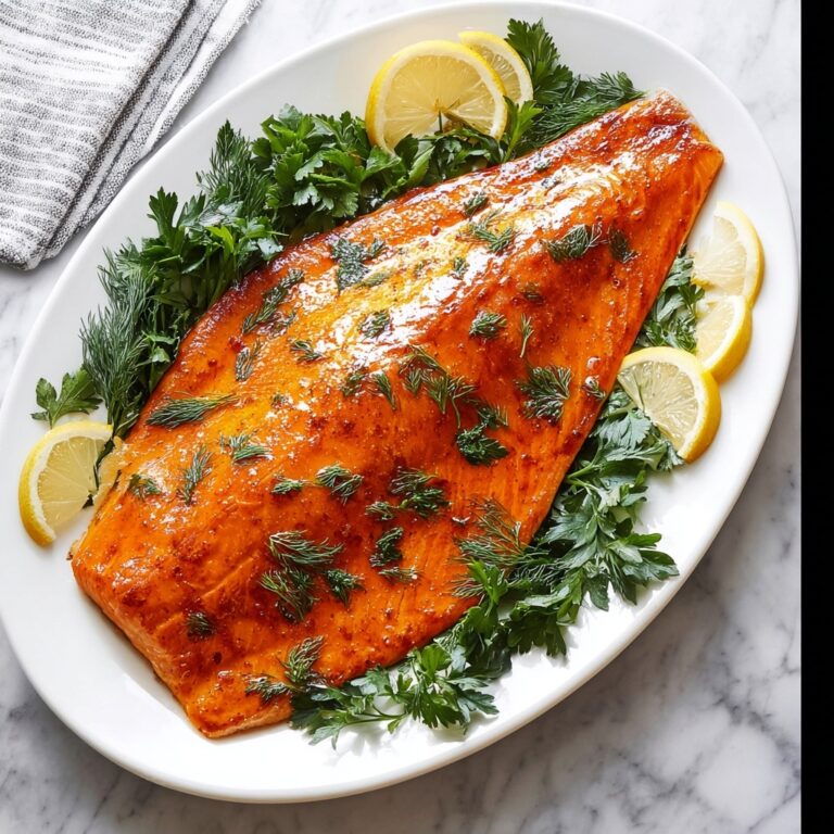 Baked King Salmon with Lemon-Honey Dijon Glaze Recipe