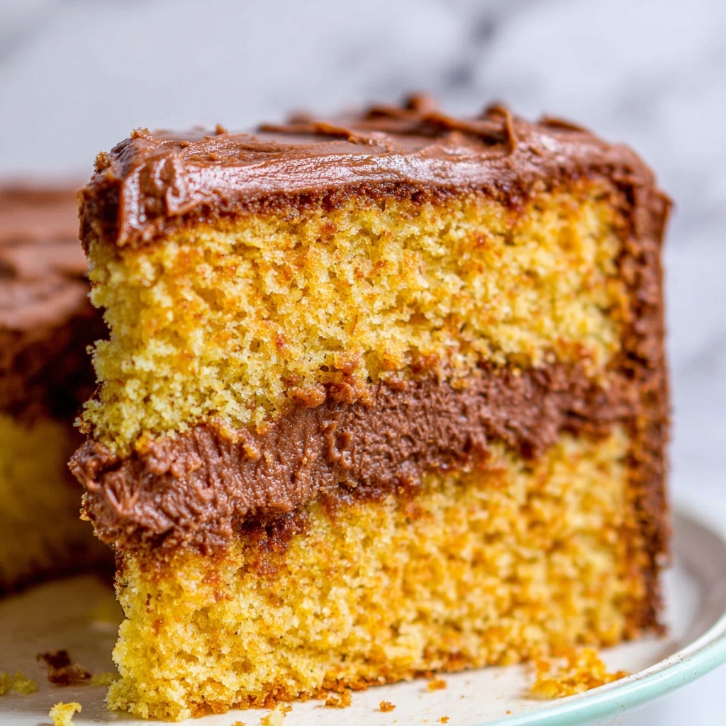 Brown Sugar Yellow Cake with Chocolate Frosting Recipe - Recipe Image