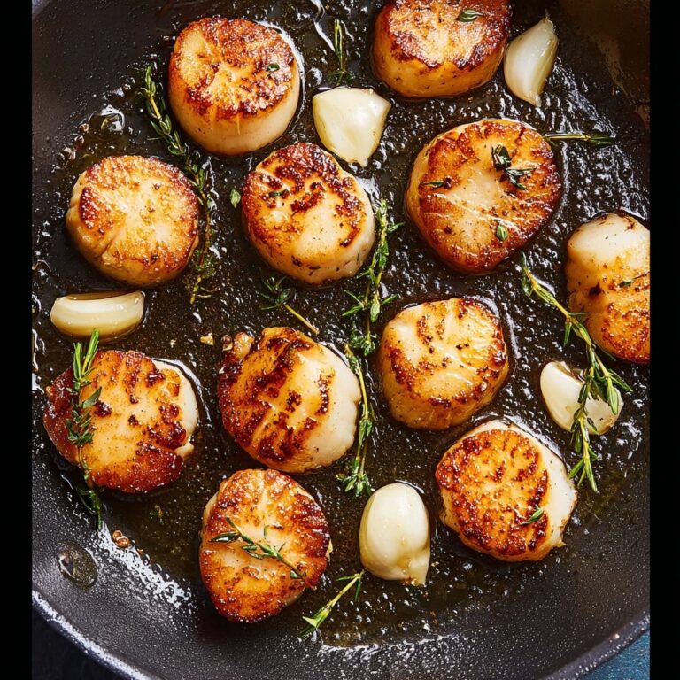 Seared Sea Scallops with Garlic, Rosemary, and Lemon Recipe