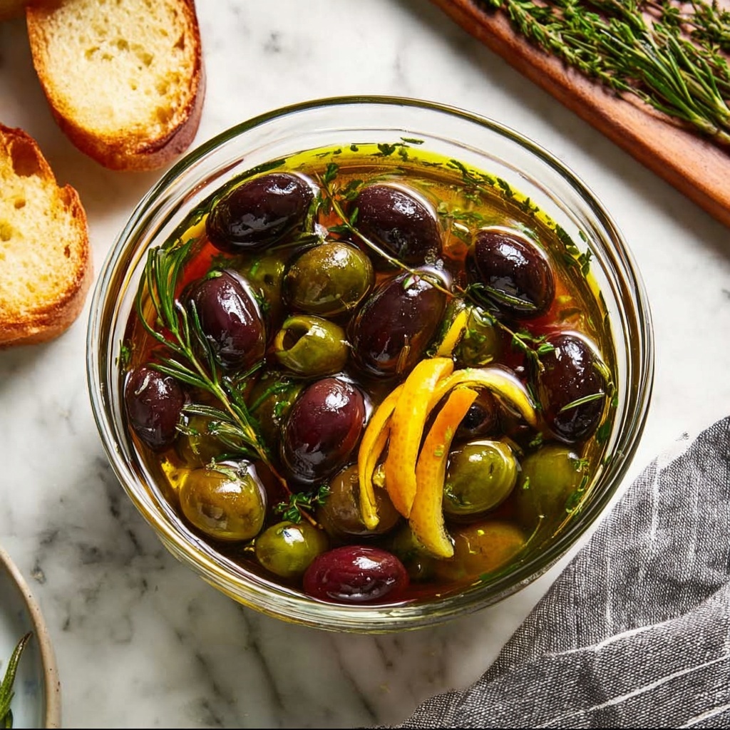 Marinated Olives with Citrus Zest and Herbs Recipe - Recipe Image