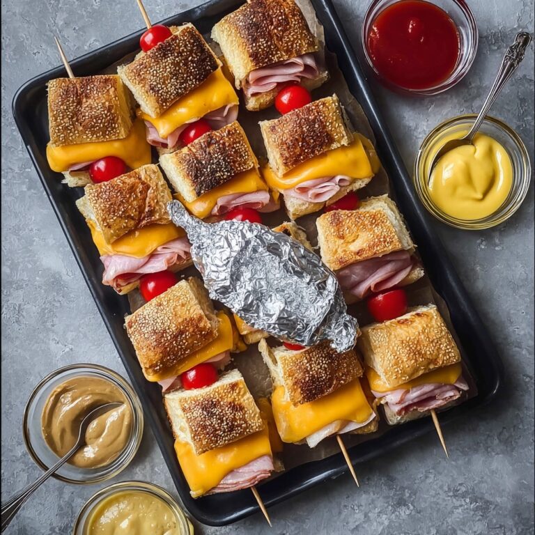 Cheesy Garlic Butter Sandwich Skewers Recipe