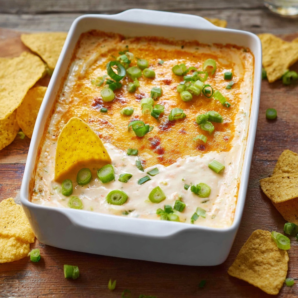 Creamy Baked Shrimp Dip with Mozzarella and Green Onions Recipe - Recipe Image
