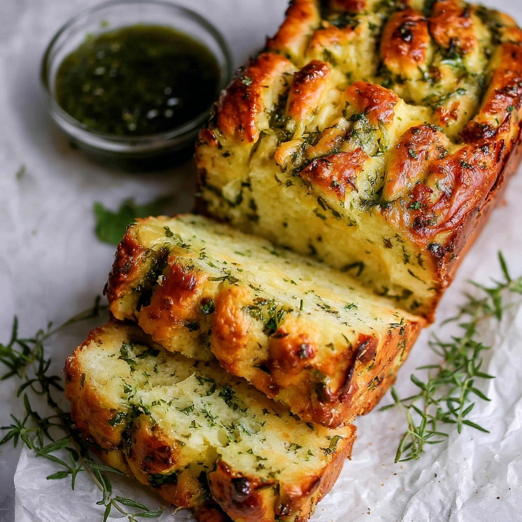 Cheese, Garlic and Herb Quick Bread (No Yeast) Recipe - Recipe Image