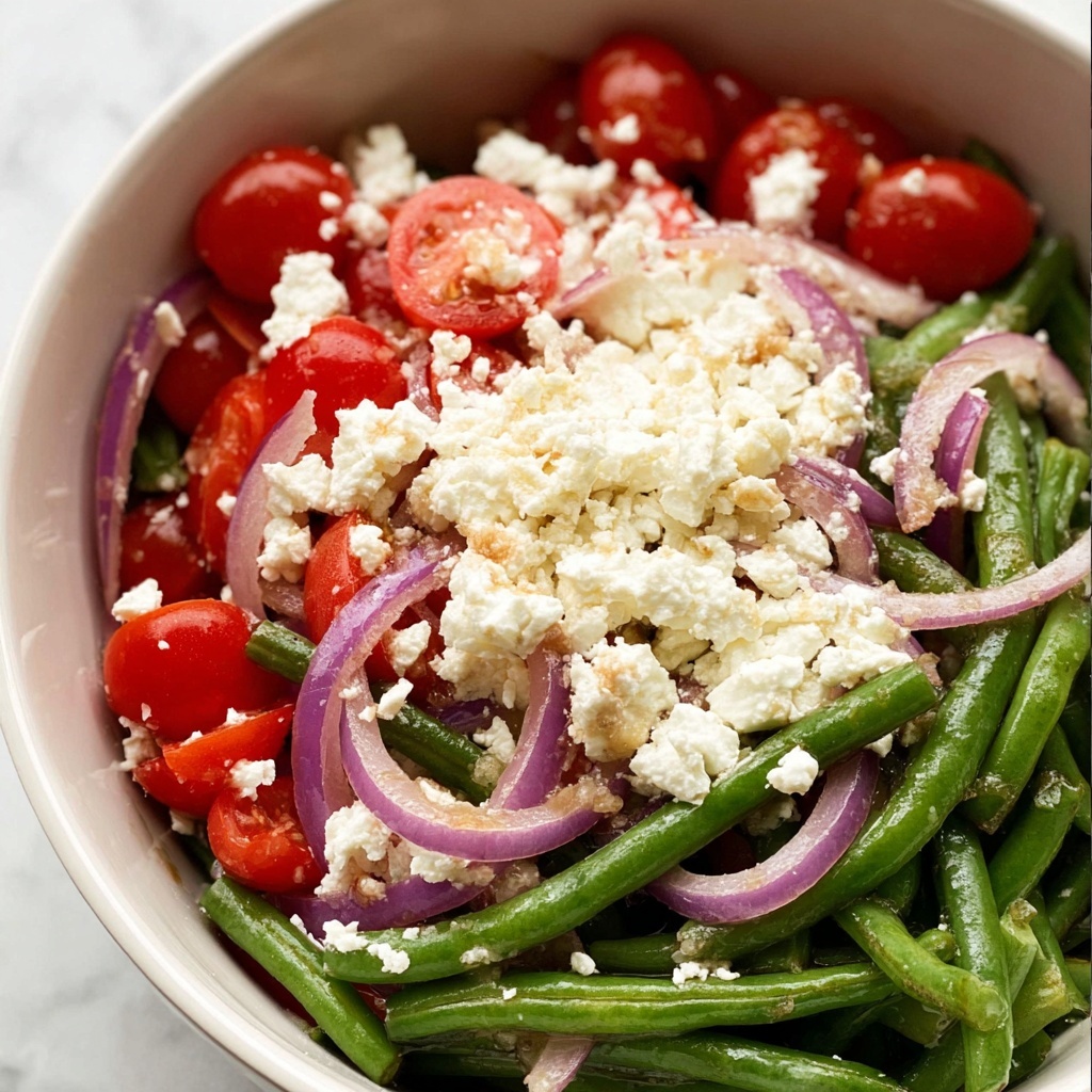 Green Bean Salad with Cherry Tomatoes and Feta Recipe - Recipe Image