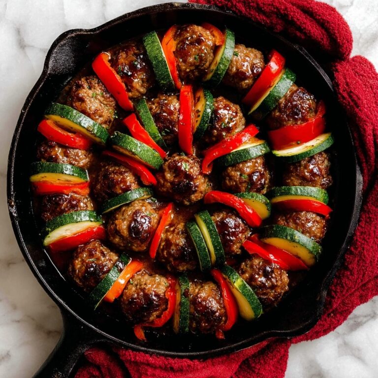Moroccan Spiral Meatball Zucchini Bake Recipe