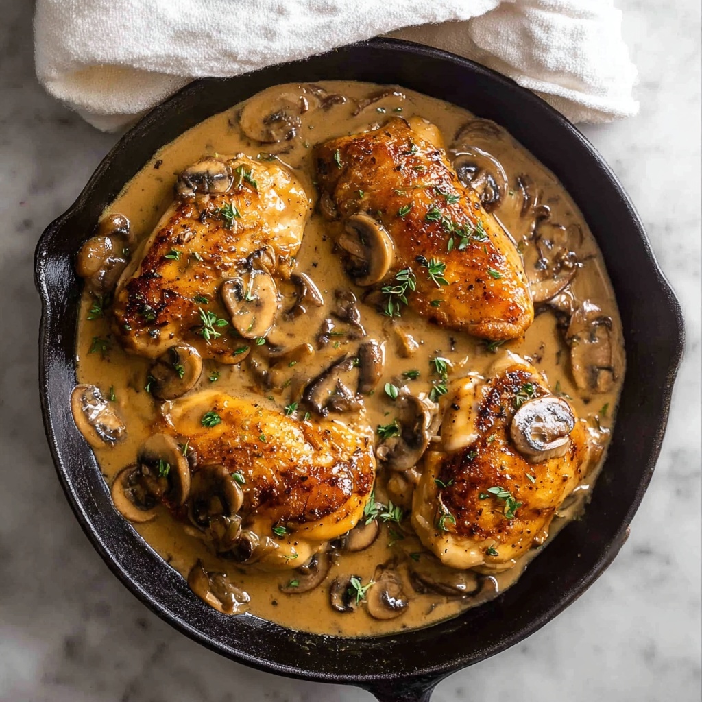 Creamy Chicken with Mushroom Gravy Recipe - Recipe Image