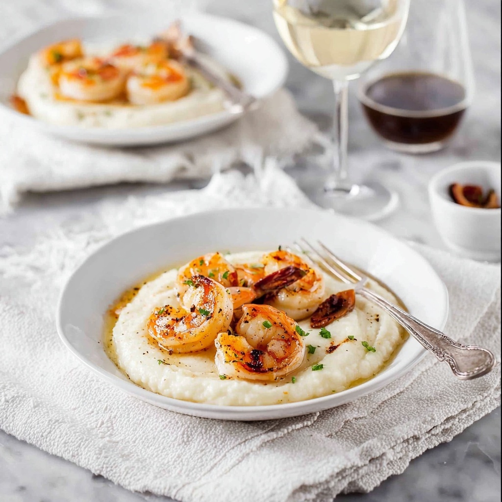 Browned Butter Garlic Prawns with Cauliflower Puree Recipe - Recipe Image
