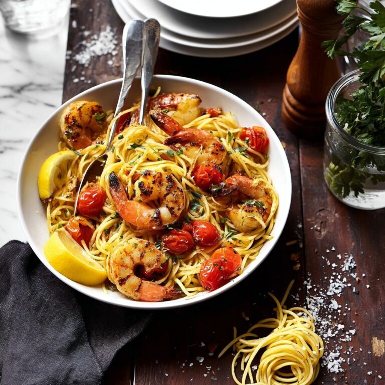 Lemon Garlic Shrimp Pasta Recipe