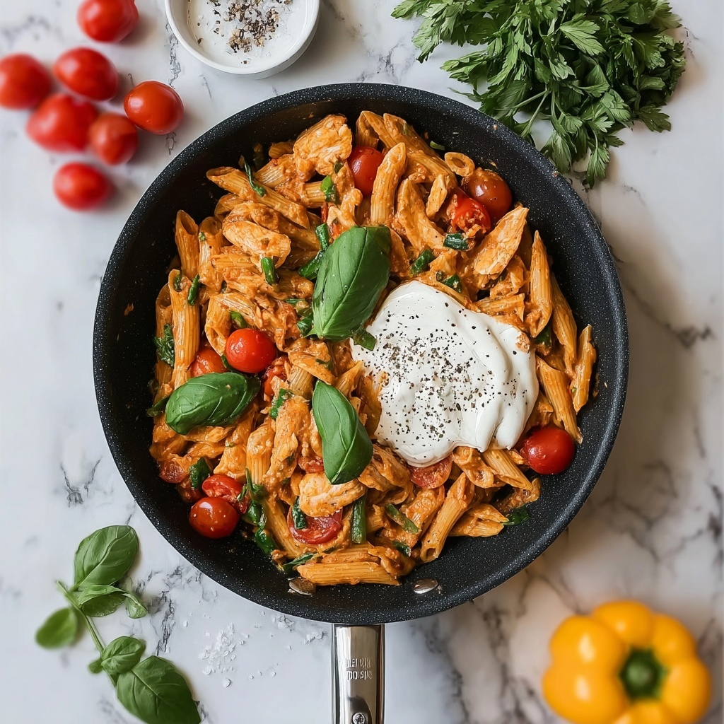 Easy Rasta Pasta with Colorful Bell Peppers and Coconut Milk Recipe - Recipe Image
