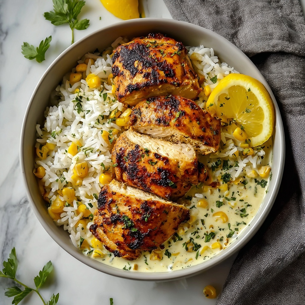 Creamy Peri Peri Chicken with Rice Recipe - Recipe Image