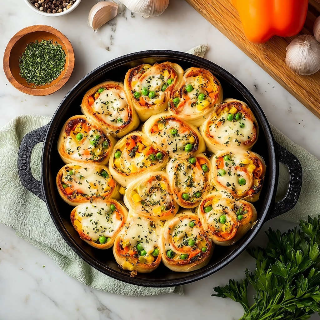 Cheesy Baked Vegetable Rolls Recipe - Recipe Image