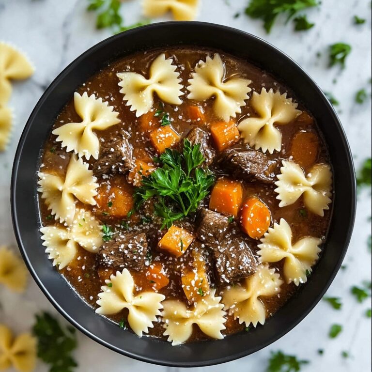 Creamy Beef and Bowtie Pasta Recipe