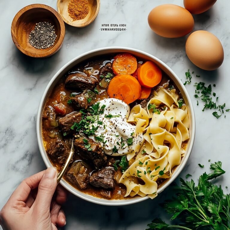 Creamy Beef Stroganoff with Egg Noodles Recipe