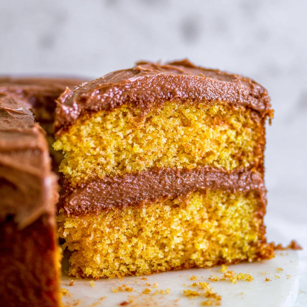 Brown Sugar Yellow Cake with Chocolate Frosting Recipe - Recipe Image