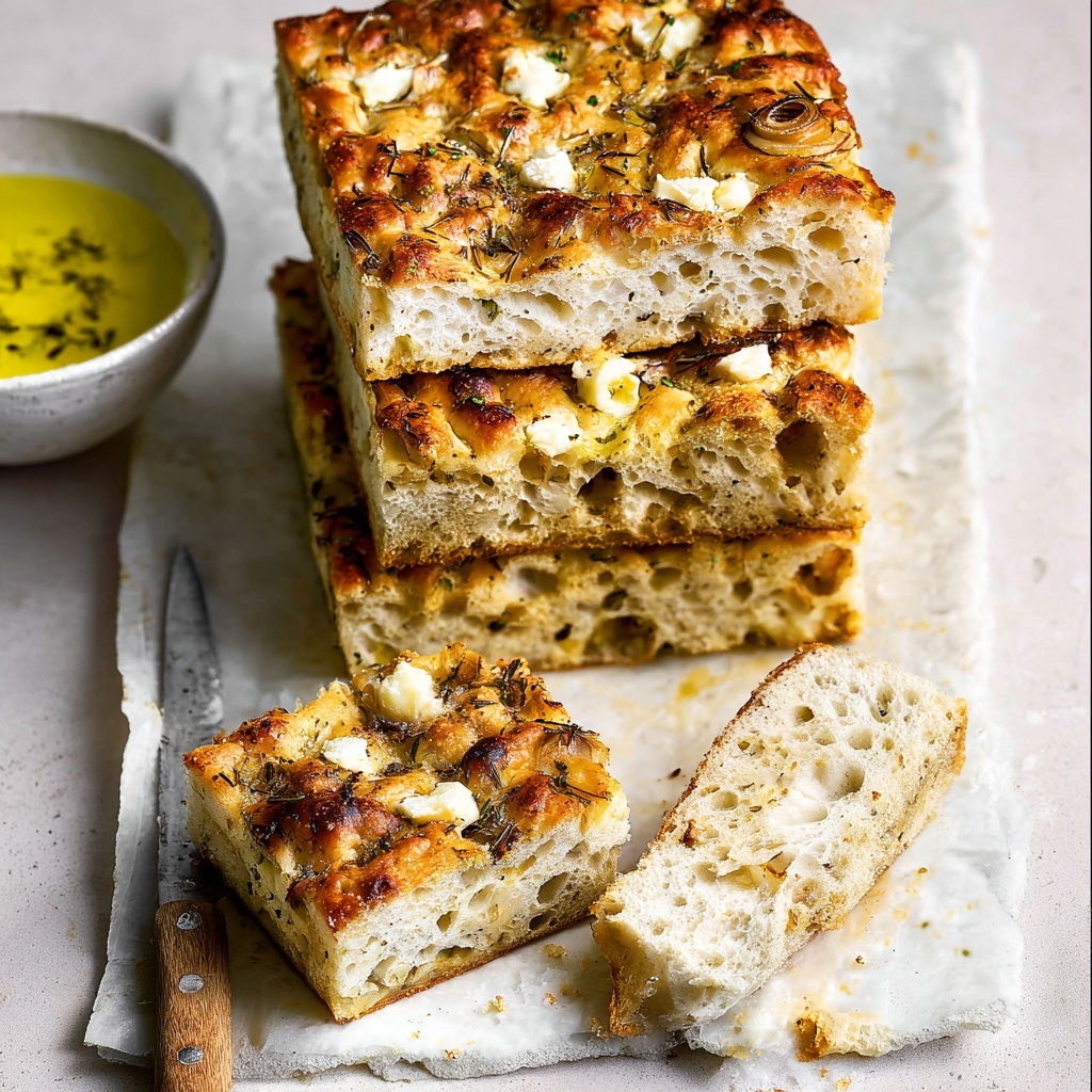 No Knead Cheese Focaccia Recipe - Recipe Image