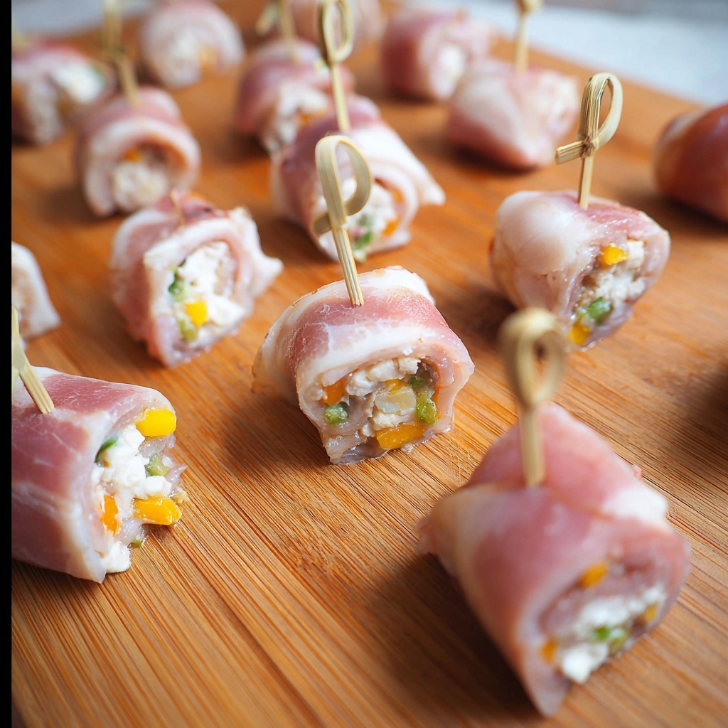 Ham Roll Ups with Cream Cheese, Olives, and Pickles Recipe - Recipe Image