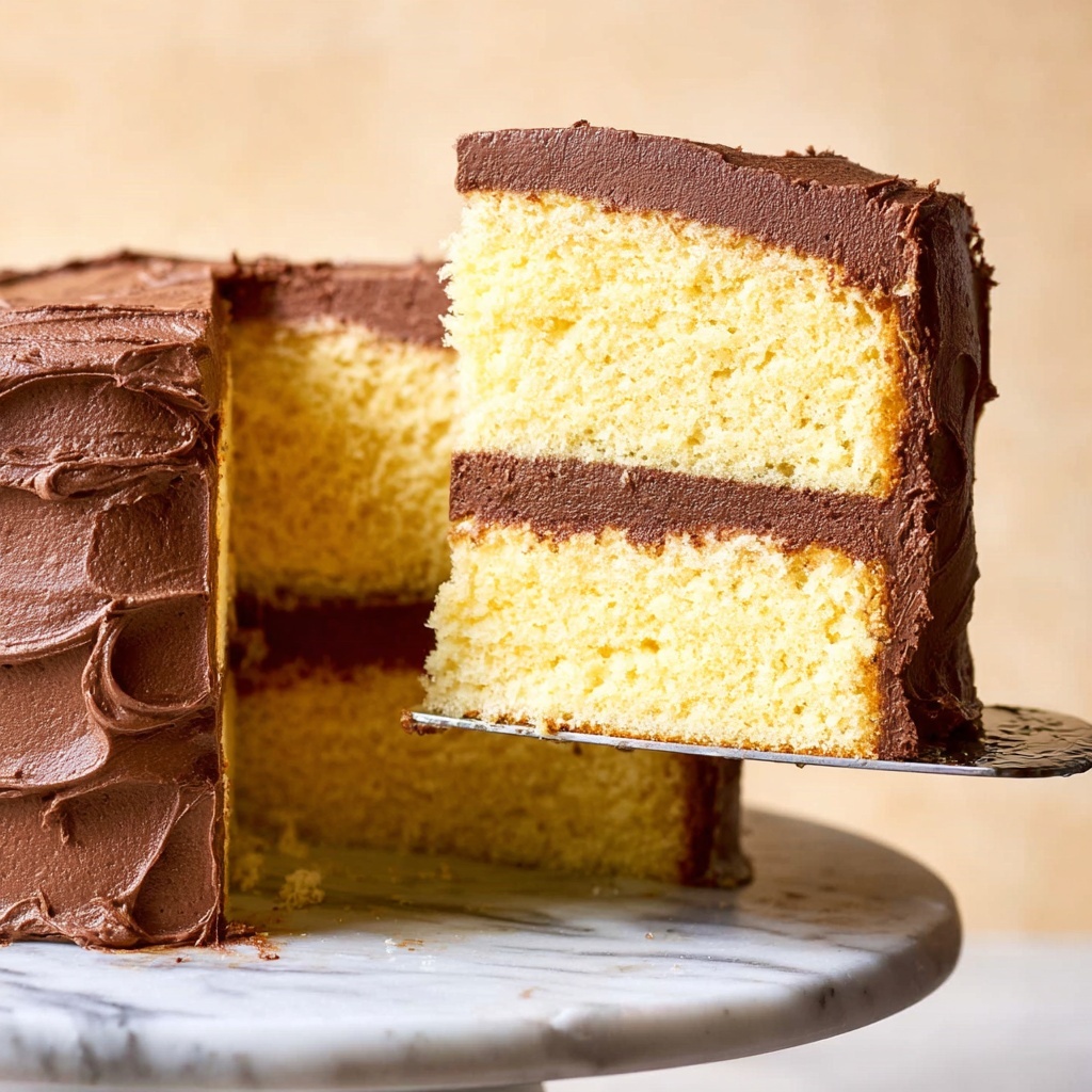 Best Yellow Cake with Milk Chocolate Buttercream Recipe - Recipe Image