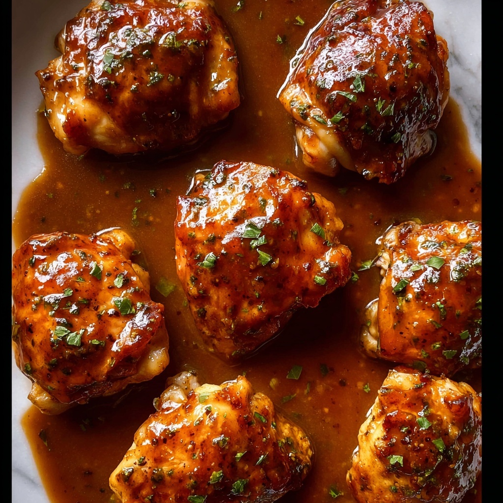 Sticky Baked Chicken Thighs Recipe - Recipe Image