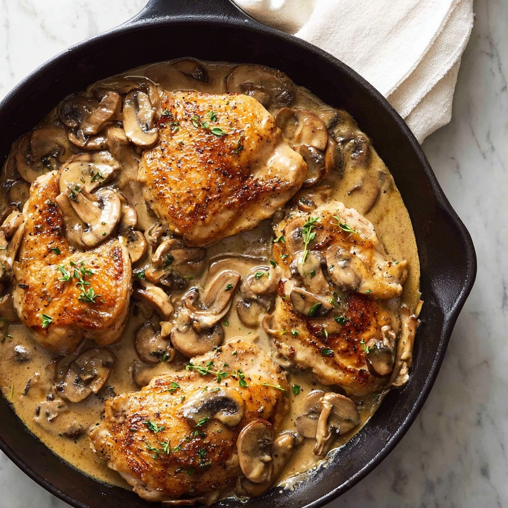Creamy Chicken with Mushroom Gravy Recipe - Recipe Image
