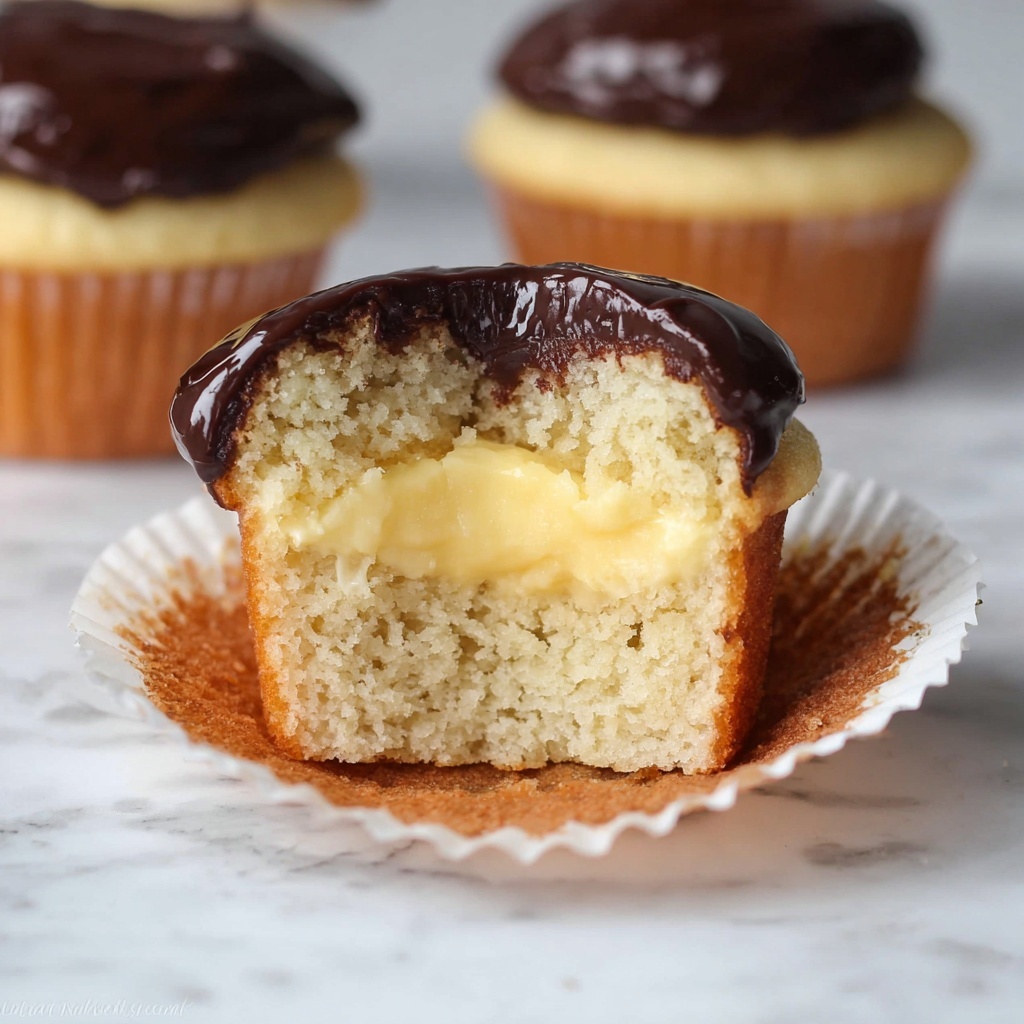 Boston Cream Cupcakes Recipe - Recipe Image
