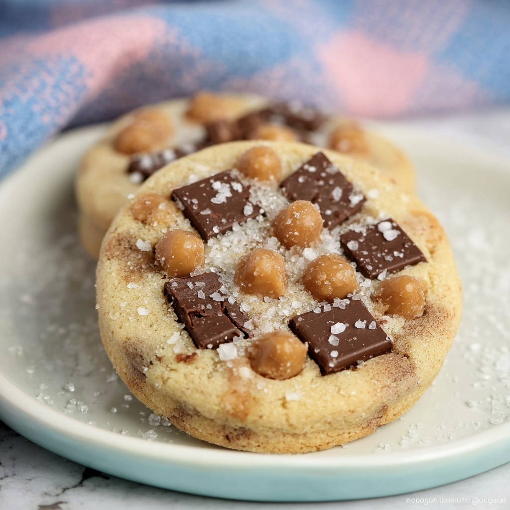 Salted Caramel Chocolate Chunk Cookies Recipe - Recipe Image