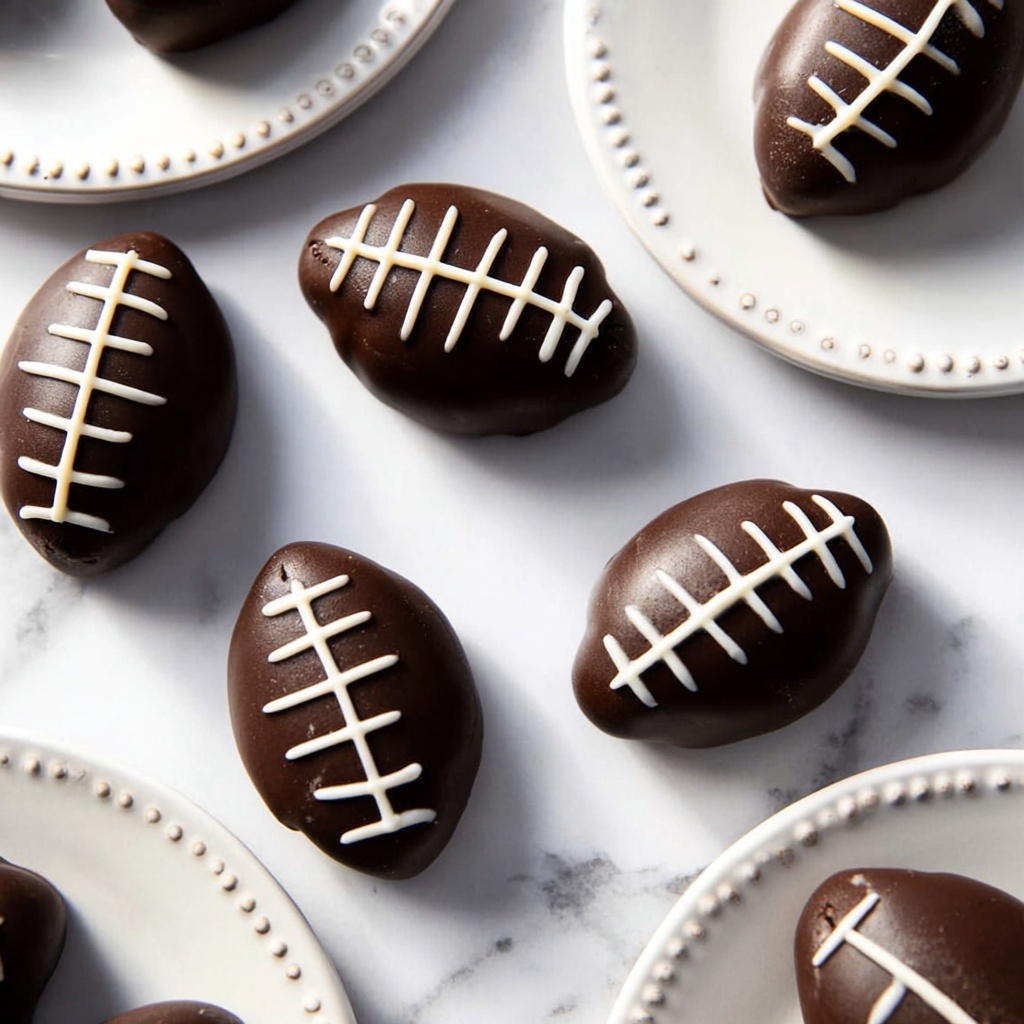 Peanut Butter Chocolate Footballs Recipe - Recipe Image