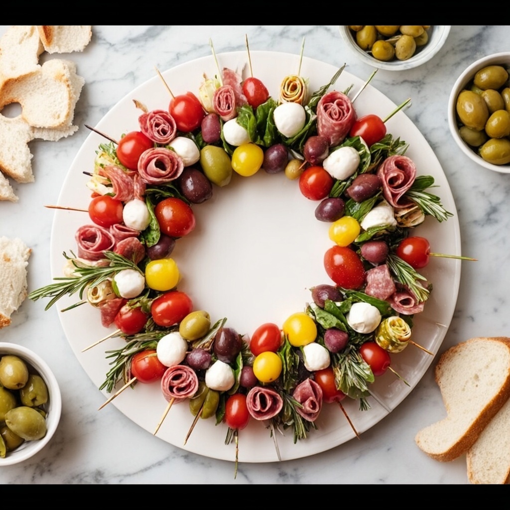Antipasto Wreath Recipe - Recipe Image