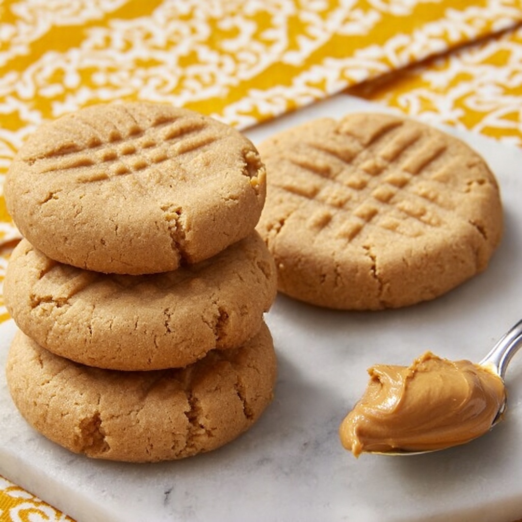 3 Ingredient Peanut Butter Cookies Recipe - Recipe Image