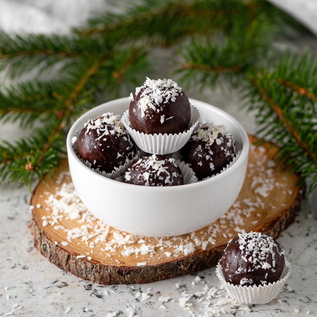 Chocolate Coconut Balls Recipe - Recipe Image