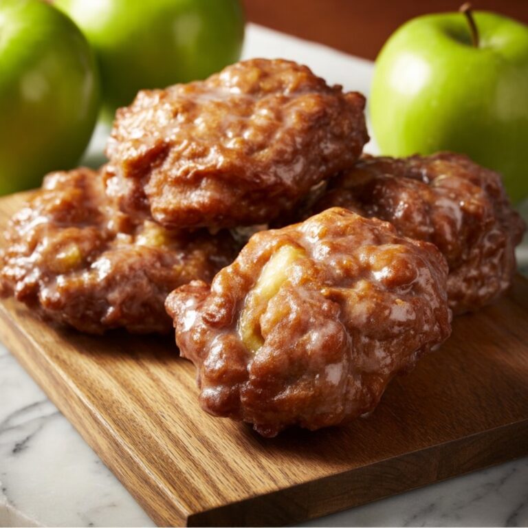 Cinnamon Apple Fritters with Sweet Vanilla Glaze Recipe