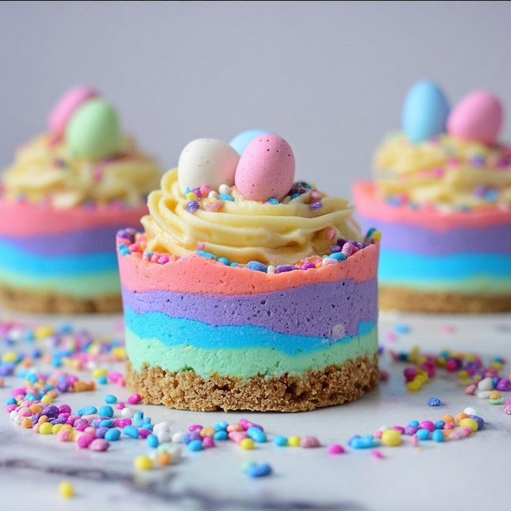 Mini Easter Cheesecakes Recipe - Recipe Image