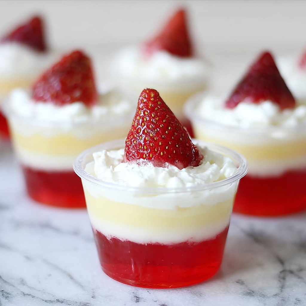 Strawberry Cheesecake Pudding Shots Recipe - Recipe Image