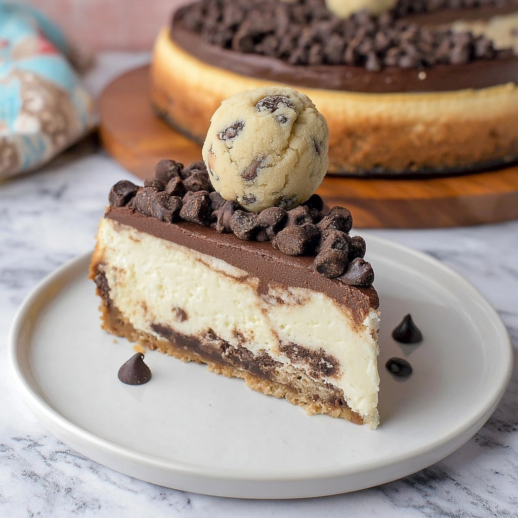 Chocolate Chip Cookie Dough Cheesecake Recipe - Recipe Image