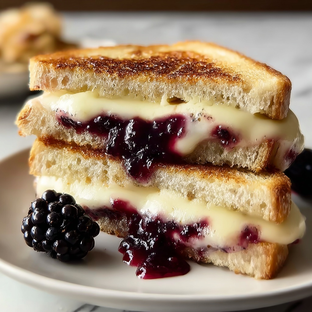 Heavenly Brie & Blackberry Jam Grilled Cheese Recipe - Recipe Image