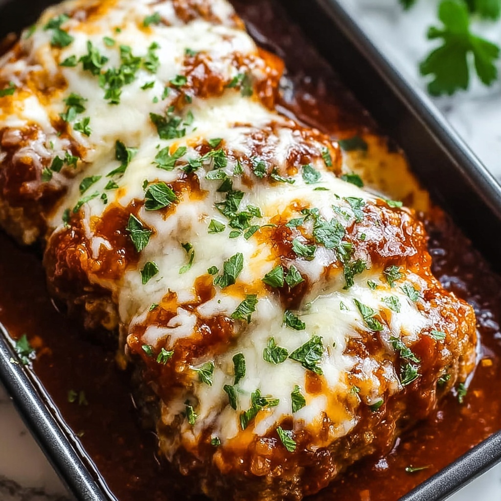 Melt-in-Your-Mouth Garlic Parmesan Chicken Meatloaf Bliss Recipe - Recipe Image
