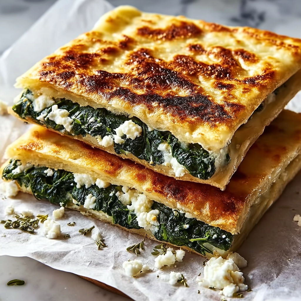 Irresistibly Easy Spinach and Feta Gozleme Recipe - Recipe Image