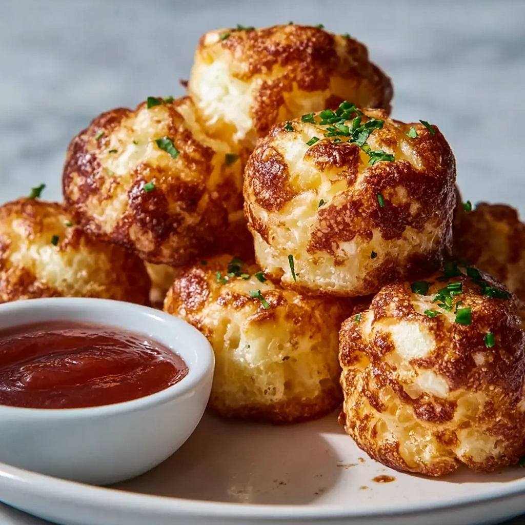 Crispy Two Ingredient Cottage Cheese Tots – Quick Snack Delight Recipe - Recipe Image